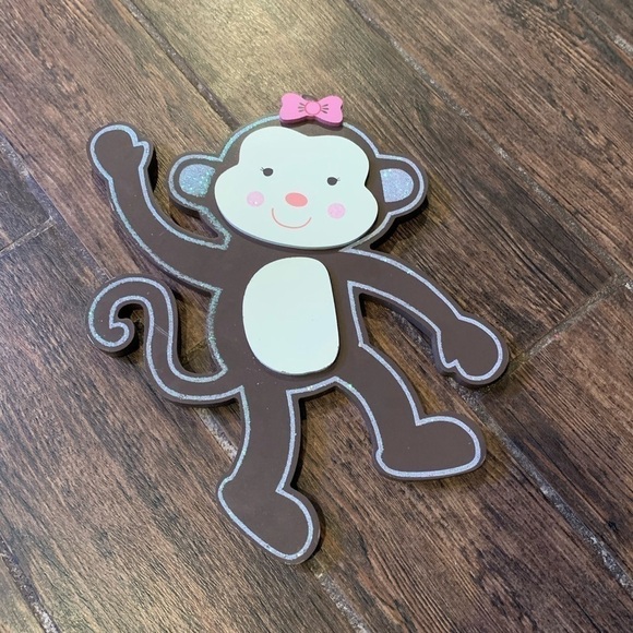 Other - MONKEY Girl Brown & Pink wall Decor